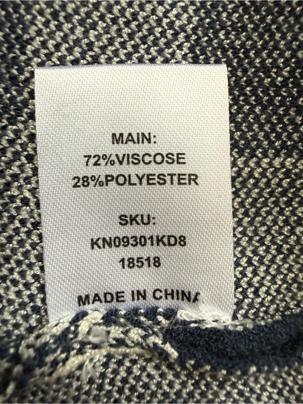Meshki Navy & Cream Gingham Knit Shorts - Picture 3 of 5